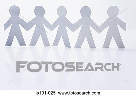 Paper chain people View Large Photo Image Stock Photography - Paper chain people. Fotosearch