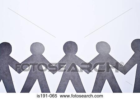 Paper chain people View Large Photo Image Stock Photography - Paper chain people. Fotosearch
