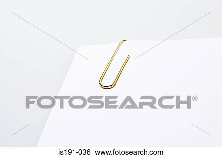 Paperclip on paper View Large Photo Image Stock Photograph - Paperclip on paper. Fotosearch