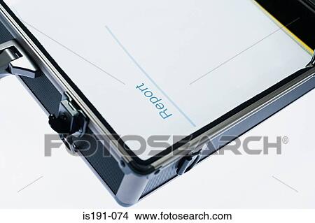 Picture - Report in a briefcase. Fotosearch