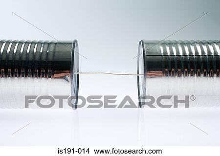 Tin can phone View Large Photo Image Picture - Tin can phone. Fotosearch