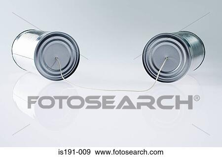 Tin can phone View Large Photo Image Stock Photo - Tin can phone. Fotosearch