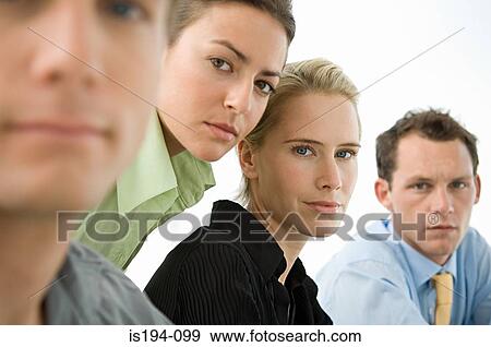 Stock Photo - Portrait of four office workers. Fotosearch