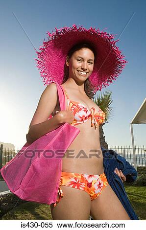 Woman ready for the beach View Large Photo Image Stock Photography - Woman ready for the beach. Fotosearch