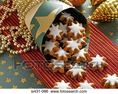 Stock Photograph - Cinnamon stars. Fotosearch