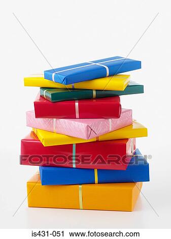 Stock Image - Pile of gifts. Fotosearch
