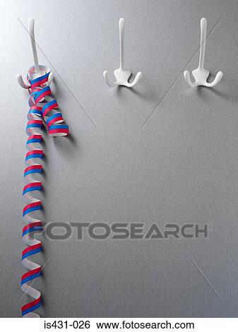 Stock Photograph - Streamer on a coathook. Fotosearch