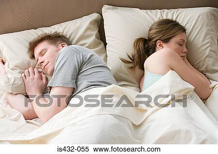 Stock Photography - Sleeping couple. Fotosearch