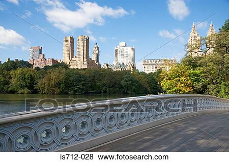 Stock Photo - Bow bridge central park new york. Fotosearch