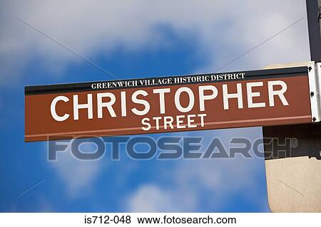 Stock Photo - Christopher street sign. Fotosearch