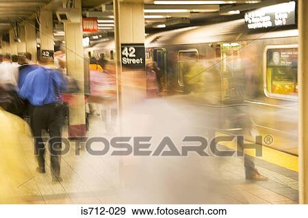 Stock Photo - Subway station new york. Fotosearch