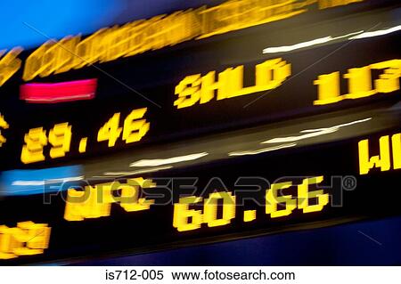 Stock Photography - Wall street stocks and shares. Fotosearch