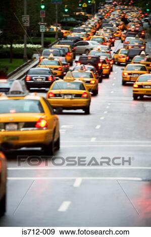 Yellow taxi cabs in new york View Large Photo Image Stock Photo - Yellow taxi cabs in new york. Fotosearch