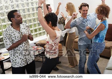 Picture - Dancing at a house party. Fotosearch
