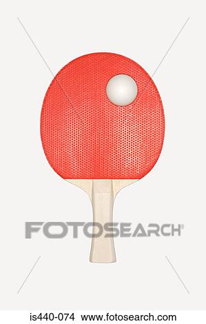 Picture - Table tennis bat and ball. Fotosearch