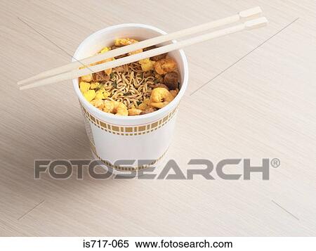 Stock Photography - Noodles in a cup. Fotosearch