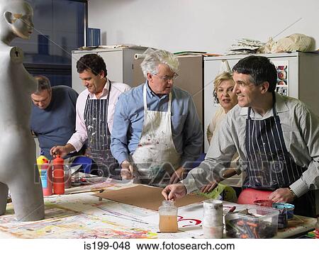 Stock Photo - Evening art class. Fotosearch