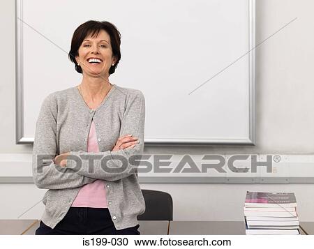 Stock Image - Portrait of a teacher. Fotosearch