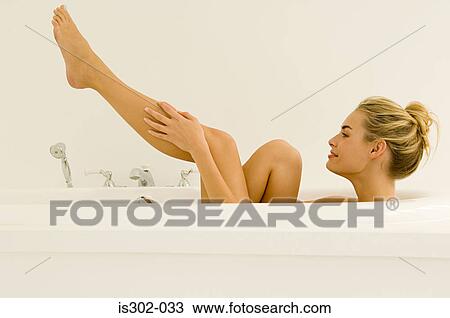 Woman in the bath View Large Photo Image Stock Image - Woman in the bath. Fotosearch