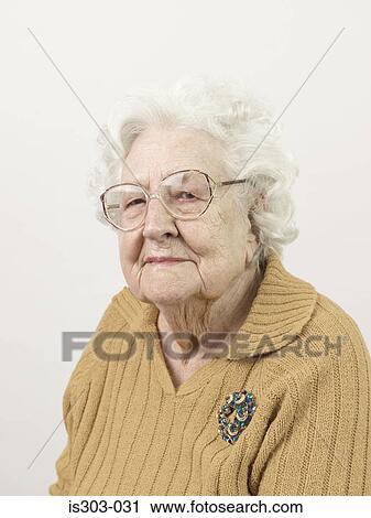 Portrait of a senior woman View Large Photo Image Stock Photography - Portrait of a senior woman. Fotosearch - Search Stock Photos, Pictures, Prints, Images, and Photo Clip Art