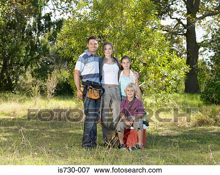 Family outdoors View Large Photo Image Stock Photo - Family outdoors. Fotosearch