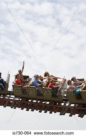 People on a rollercoaster View Large Photo Image Picture - People on a rollercoaster. Fotosearch