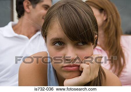 Stock Photograph - Teenage girl sulking. Fotosearch