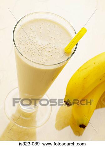 Stock Photo - Banana milkshake. Fotosearch