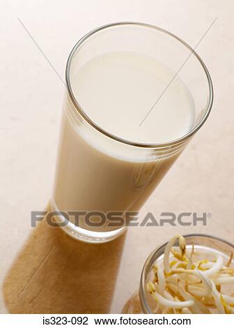 Stock Image - Soya milk. Fotosearch