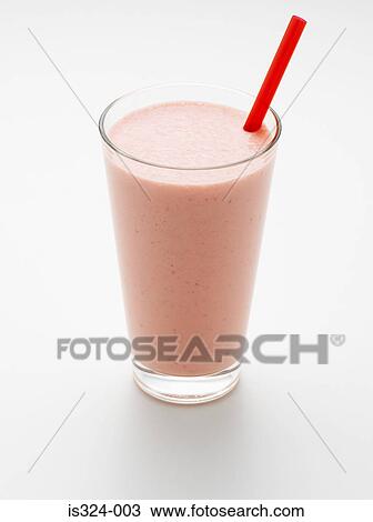 Strawberry milkshake View Large Photo Image Stock Image - Strawberry milkshake. Fotosearch