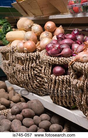 Organic produce in baskets View Large Photo Image Stock Photo - Organic produce in baskets. Fotosearch