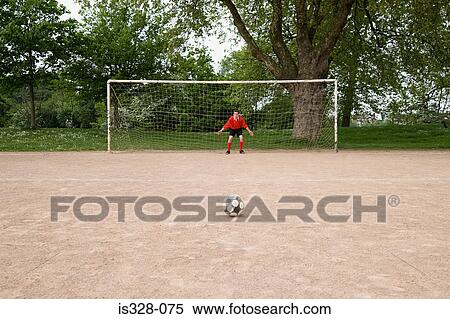 Goalkeeper in goal View Large Photo Image Stock Photography - Goalkeeper in goal. Fotosearch