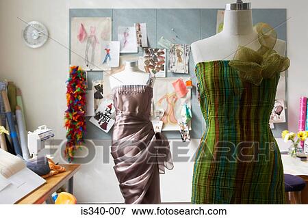Stock Photo - Fashion design studio. Fotosearch