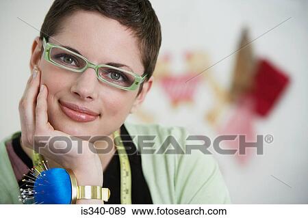 Portrait of a fashion designer View Large Photo Image Stock Photo - Portrait of a fashion designer. Fotosearch