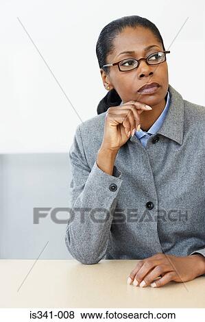 Stock Photo - Serious businesswoman. Fotosearch