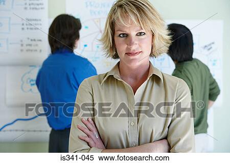 Woman and colleagues View Large Photo Image Stock Photography - Woman and colleagues. Fotosearch