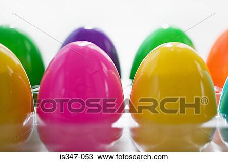 Plastic colourful eggs View Large Photo Image Stock Image - Plastic colourful eggs. Fotosearch