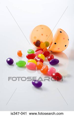 Plastic egg and jellybeans View Large Photo Image Stock Image - Plastic egg and jellybeans. Fotosearch