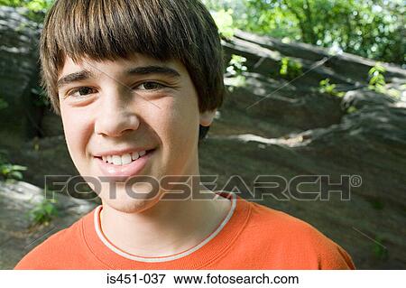 Stock Photo - Portrait of a teenage boy. Fotosearch