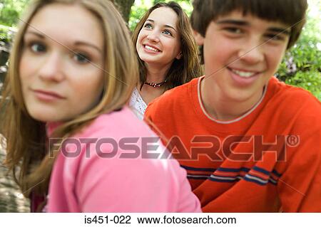 Three teenagers View Large Photo Image Stock Image - Three teenagers. Fotosearch