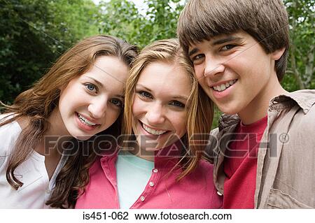 Three teenagers View Large Photo Image Stock Image - Three teenagers. Fotosearch