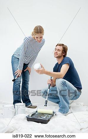 Couple decorating View Large Photo Image Stock Image - Couple decorating. Fotosearch