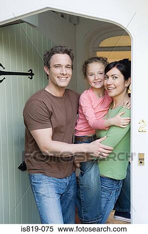 Family in doorway View Large Photo Image Stock Photography - Family in doorway. Fotosearch
