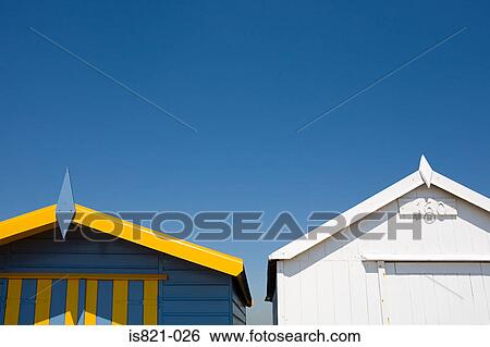 Beach huts View Large Photo Image Stock Photograph - Beach huts. Fotosearch