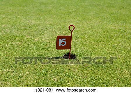 Fifteenth hole on a golf course View Large Photo Image Stock Photo - Fifteenth hole on a golf course. Fotosearch