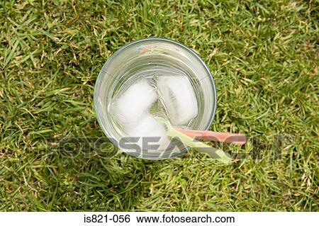 Stock Photograph - Ice cubes in a glass. Fotosearch