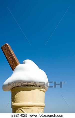 Model of an ice cream cone View Large Photo Image Stock Photography - Model of an ice cream cone. Fotosearch