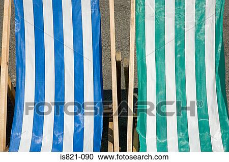 Stock Image - Two deckchairs. Fotosearch