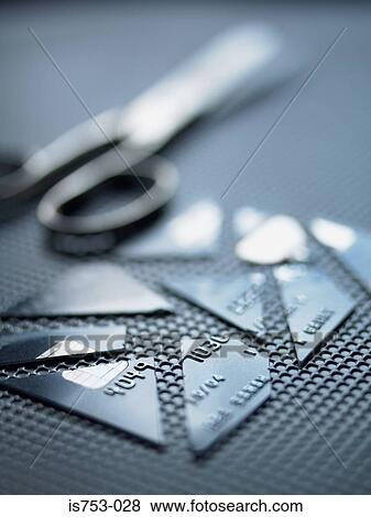 Cut up credit card View Large Photo Image Stock Photo - Cut up credit card. Fotosearch