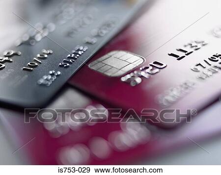 Stock Photo - Pile of credit cards. Fotosearch